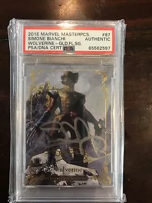 2018 Marvel Masterpieces Wolverine T4 Goldsig & Auto Bianchi PSA-DNA Certified🔥 • $750