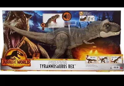 Jurassic World Dominion Tyrannosaurus Rex Dinosaur Toy Thrash N Devour Sound US • $28.99