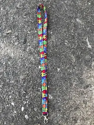 Puzzle Piece Lanyard Puzzle Piece Keychain Autism Awareness Gift • $15.50