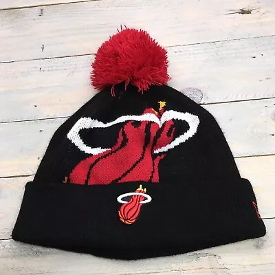 New Era Miami Heat Cuffed Pom Beanie One Size • $11.98