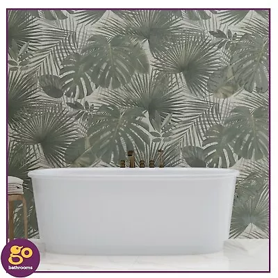 Large Tropical Jungle Wall Feature Tile Ceramic 120x60cm Leaf Patterned Tile BOX • £72.99