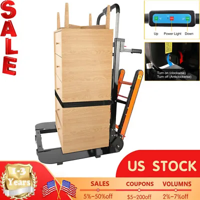 Electric Stair Climbing Hand Truck Warehouse Cart Dolly Folding 440lbs Max Load • $880.64