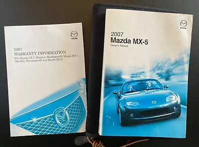2007 Mazda MX-5 Miata Owners Manual With Original Binder And Warranty Guide • $99