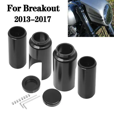 Motorcycle Full Fork Cover Fork Tubes Caps Set For Harley Softail Breakout 13-17 • $104.99