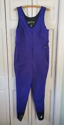 Eddie Bauer Snow Pants Women Size 10 Petite Purple Bib Overall EBTEK Winter Ski • $34.97