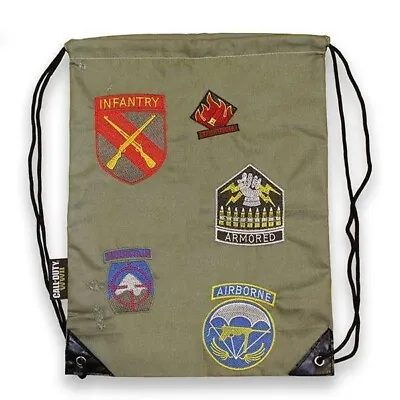 Call Of Duty Division Patches Backpack Drawstring Bag COD WWII World War 2 - NEW • £5.92