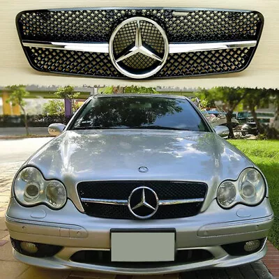 01-07 Gloss Black For Mercedes Benz C-Class W203 Front Grill C200 C240 C280 C320 • $170.04