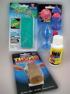 STARTER  MINI  MAGIC KIT - Child Kids Beginner Coin Disappearing Thumb Ball Vase • $9.95