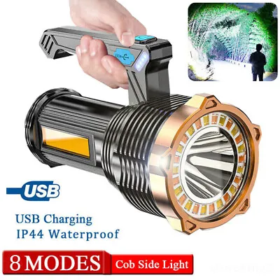 Super Bright 22000000LM LED Flashlight High Powered Torch USB Rechargeable Lamp • $9.95