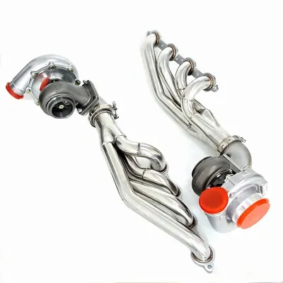 T4 AR.80/.96 Turbo+Exhaust Manifold+Elbows Adapter For For Chevy LS1 LS2 LS3 LSX • $770.79
