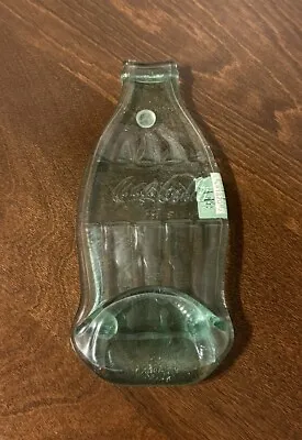 Vintage Melted Coca-Cola Green Glass 237ml Flattened Bottle Spoon Rest Coaster • $14.96