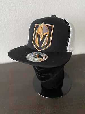 Vegas Golden Knights Logo Stanley Cup Champions Black Trucker Snapback Hat NEW • $22