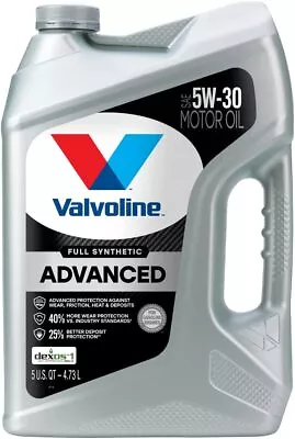 Valvoline Advanced Full Synthetic 0W-205W-20 5W-3010W-30 | 5&1-QT Motor Oil  • $14.99