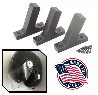 (3-Pack) Wall Mount Motorcycle Helmet Hanger Holder HD Storage Accessories • $11.95