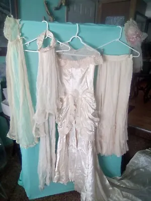 Wedding Dress Set ( 5 Pc. ) Vintage/ Rustic See All Pics As Is Needs Altered • $65