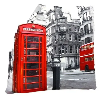 Red Phone Box Printed Cushion Cover London Novelty • £2.99