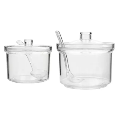 2Sets Seasoning Container Condiment Holder Pots Sugar Salt Pot Seasoning Pots • £9.67