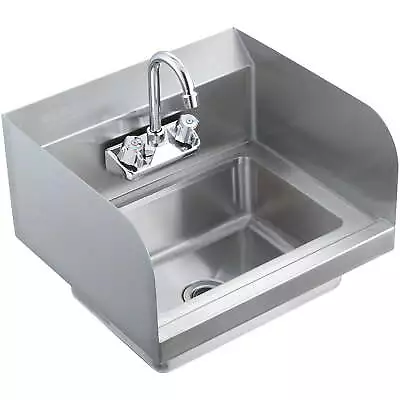 Commercial Hand Wash Sink Wall Mount Basin Stainless Steel NSF Utility Sink • $123.71