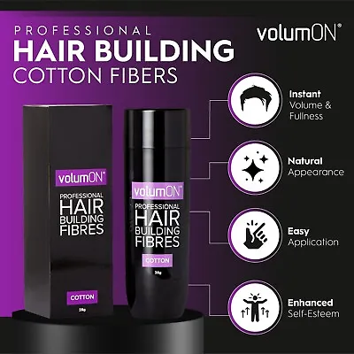 Hair Fibres Hair Loss Cotton Concealer Thickening Building Natural Balding Cover • £11.29