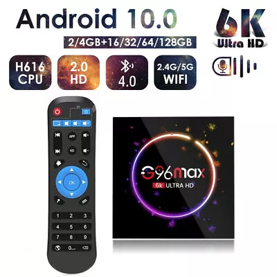 TV Box Android 10.0 Quad Core HD 6K Media Stream Player Mini PC 2.4G/5G WiFi US • $31.99