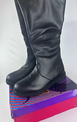 Funtaisma Pleaser Mens XL 14/15 Captain 100 Pirate Black Boots Cosplay Santa • $52.30