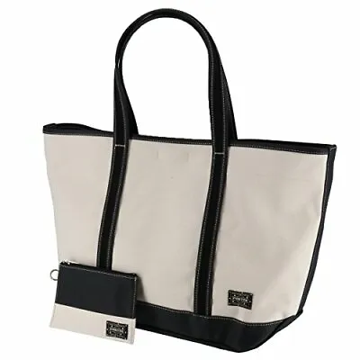 $270.21 • Buy YOSHIDA Bag PORTER GIRL Tote Bag L [BOYFRIEND TOTE] White X Black, Japan-made
