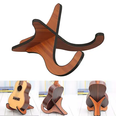 $21.59 • Buy Universal Ukulele Guitar Stand Shelf Wooden X-Frame Sturdy Instrument Holder M