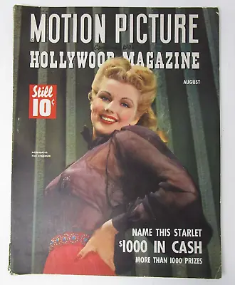 Motion Picture & Hollywood Magazine August 1943 Vintage Entertainment • $11.99