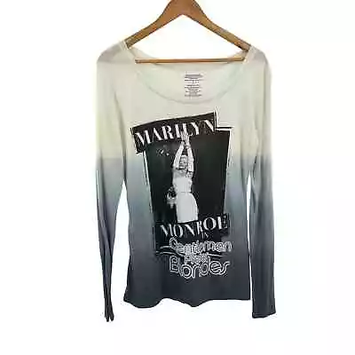 Marilyn Monroe Gentleman Prefer Blondes Long Sleeve Top Blouse Women's Size L • $20