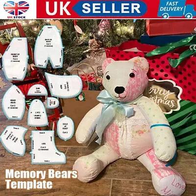 Memory Bear Template Ruler Set 10PCS DIY Hand Memory Bear Stencil Ruler Set • £4.99