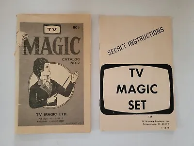 TV MAGIC Booklets 1974 • TV Magic Catalog #2 + TV Magic Set Instructions • $10