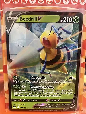Pokémon TCG Beedrill V Astral Radiance 001/189 Holo Ultra Rare • $1.50