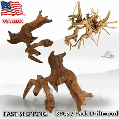 $10.99 • Buy All Natural Aquarium Driftwood Assorted Branches Reptile Ornament For Fish Tank
