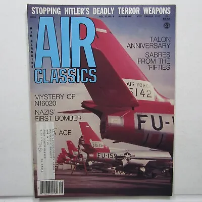 Air Classics Aug 1981 Vol 17 No 8 V-1 Buzz Bomb Ameila Earhart N16020 Stuka • $12.25