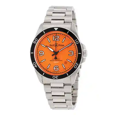 Bell And Ross BR V2-92 Orange Automatic Orange Dial Men's Watch BRV292OSTSST • $2376