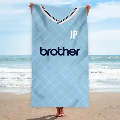 Manchester Blue 1988 Home Shirt Towel | Personalised  Vintage Beach Towel • £21.99