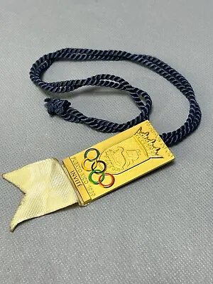 1989 Puerto Rico 95th CIO IOC Session Official Badge Ribbon INVITE Olympic Games • $176.79