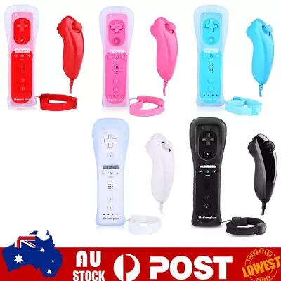 Wii Motion Plus Remote Controller Nunchuck Nintendo Wii &Wii U Silicone Strap AU • $31.59