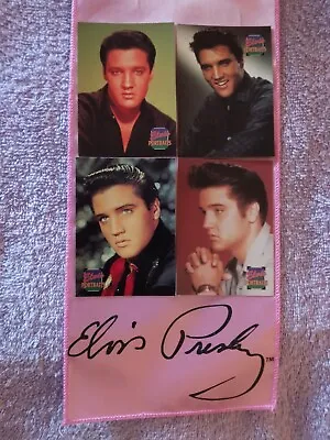 Elvis Presley Signature Pink Scarf&elvis Portrait Trading Cards Nm-mint Lot 5 • $25