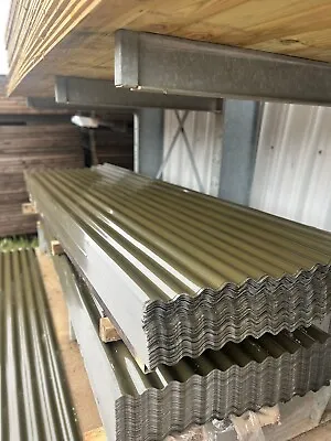 Corrugated Green Metal Roof Sheets Plastic Coated • £25