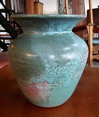 Arts & Crafts Mission Style Pottery Vase Green Craftsman Handmade Potts Town • $41.50