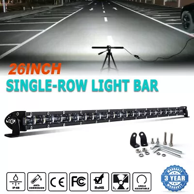 6D Reflector 26  Inch LED Work Light Bar Flood Spot Combo Ford SUV 4WD Off Road • $45.19
