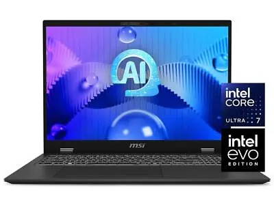 MSI Prestige AI EVO 16  Ultra Thin Laptop Ultra 7-155H ARC Graphics 32GB 1TB SSD • $1399