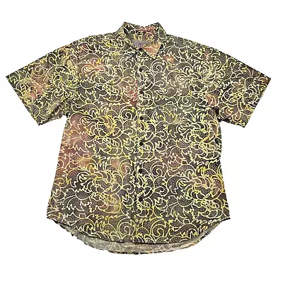 Vintage The Territory Ahead Shirt Mens 2XL XXL Floral Abstract Short Sleeve • $29.99