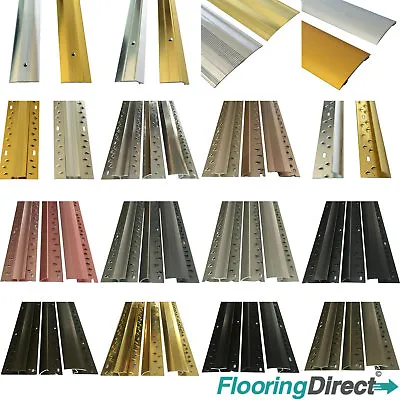 £7.99 • Buy Carpet Metal Cover Strip Door Bar Trim 900mm Threshold Brass Silver Grey 90cm