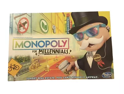Hasbro Monopoly For Millennials Board Game Brand New Factory Sealed NIB Ages 8+ • $12.37