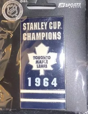 Toronto Maple Leafs 1964 Stanley Cup Champions Banner Pin Brand New Sealed Nhl • $5.82