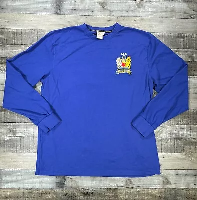 Manchester United Shirt Mens 3XL Blue Long Sleeve Official Retro ECF Soccer • $24.95