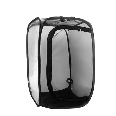 Abu I Pet Collapsible Insect And Butterfly Habitat Mesh Cage Terrarium - Black • $32.98