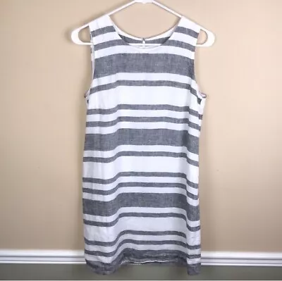 Island Company Women’s Classic Shift Linen Striped Lightweight Sleeveless Dress • $25